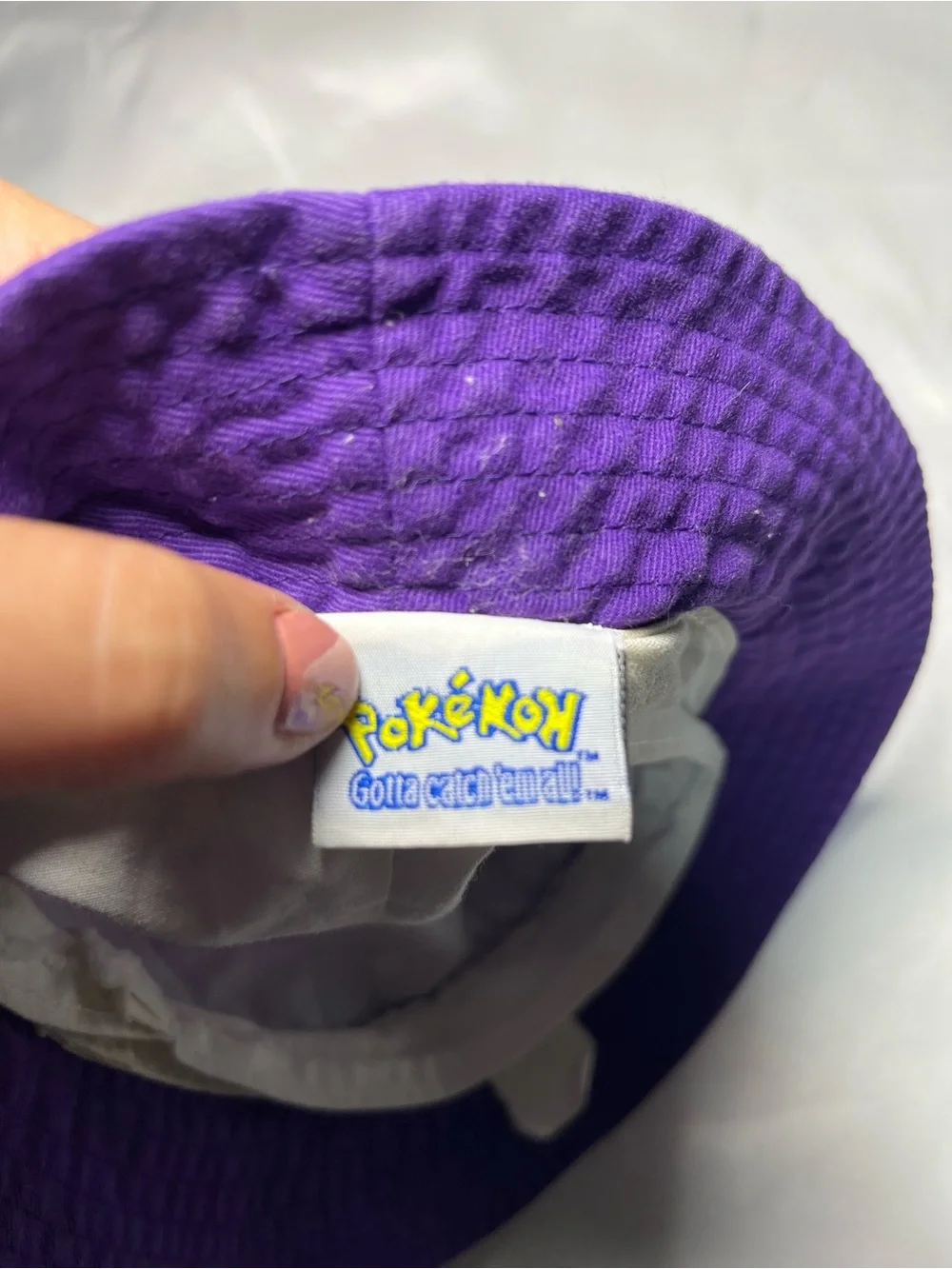 Vintage Pokémon Nintendo 2000 Purple Bucket Hat Girls OS Gotta Catch Em All Rare